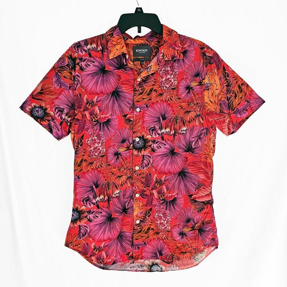 Bonobos Amalfi Slim Fit Italian Casual Floral Print Cotton Sport Shirt